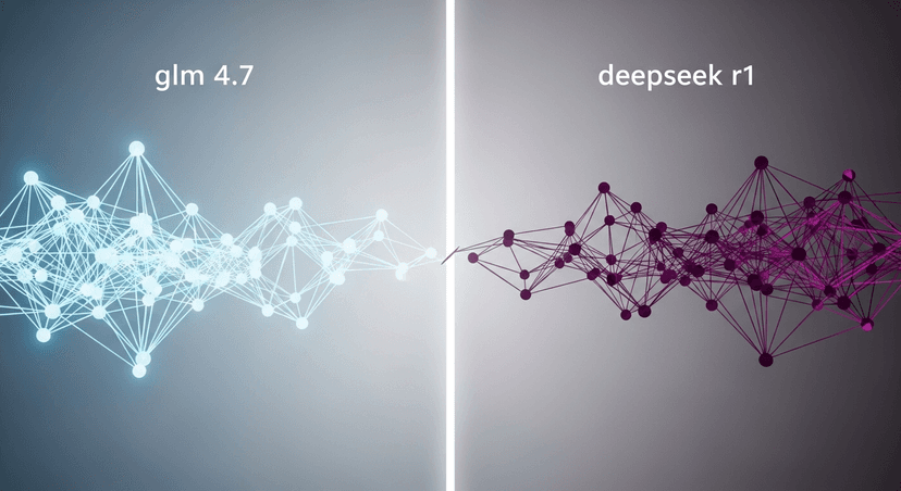 AI generated image for glm 4.7 vs. deepseek r1